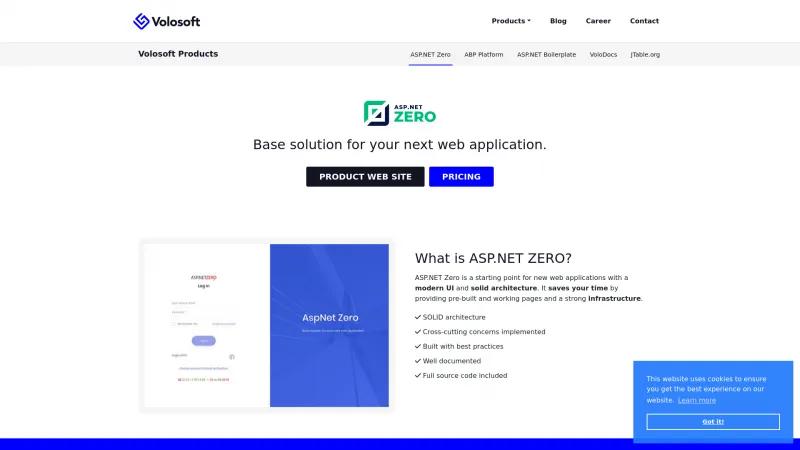 ASP.NET Zero: The Ultimate Framework for Efficient Web Application Development Homepage of ASP.NET Zero