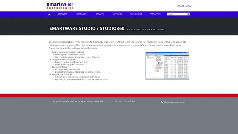 Homepage of Smartware Studio