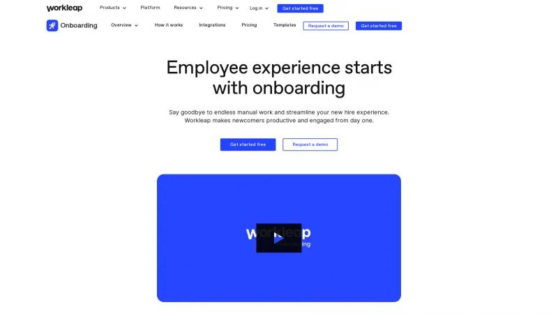 Homepage of Workleap Onboarding