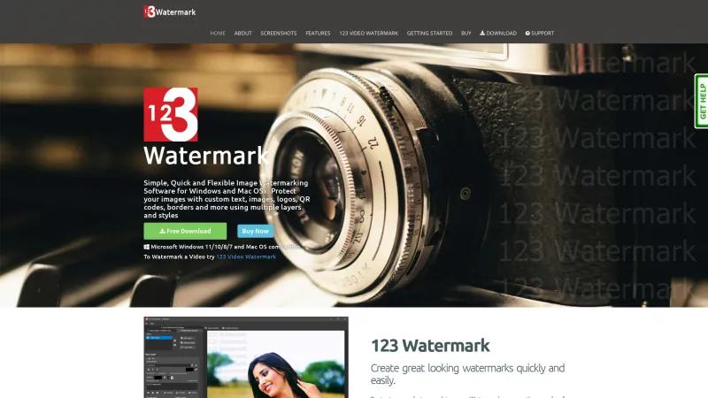 Homepage of 123 Watermark