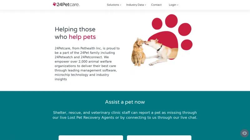 Homepage of PetPoint