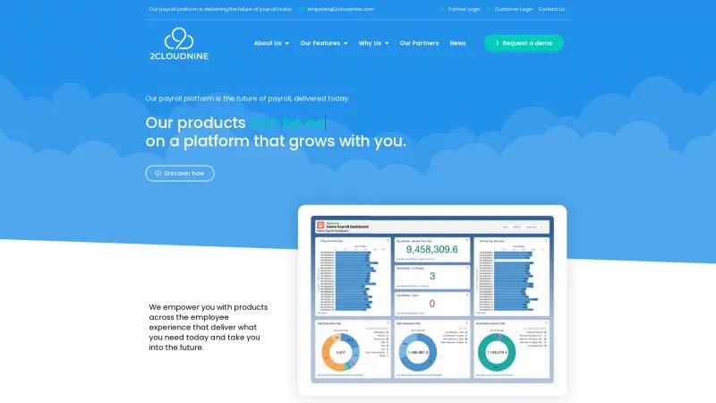 Homepage of 2cloudnine