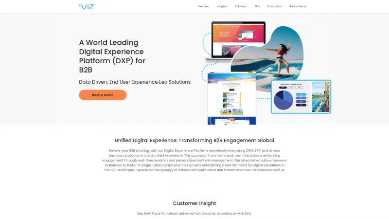 Homepage of 2VizCon Sales