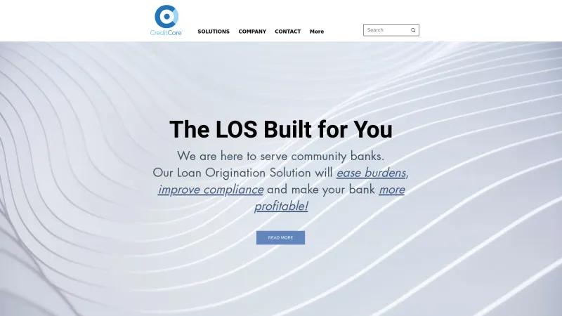 Homepage of CreditCore