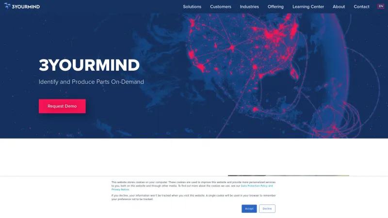 Homepage of 3YOURMIND