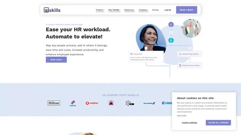 Homepage of 50skills