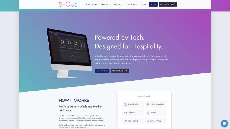 Homepage of 5-Out