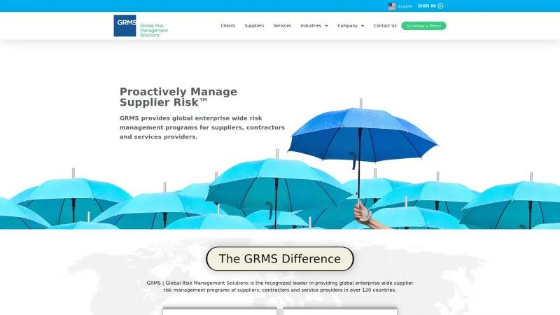 Homepage of GRMS