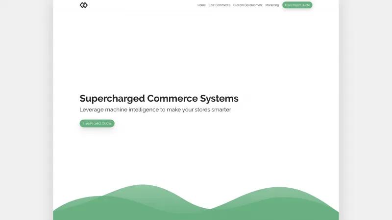 Homepage of Epic Commerce