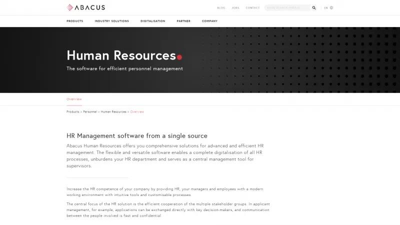 Homepage of Abacus Human Resources