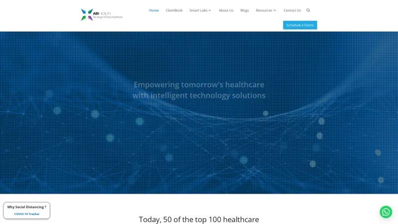 Homepage of LIMS by ABI Health