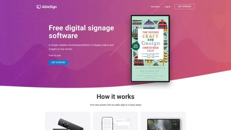 Homepage of AbleSign