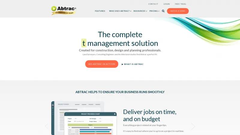 Homepage of Abtrac