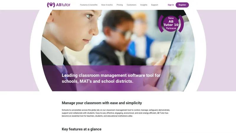 Homepage of AB Tutor