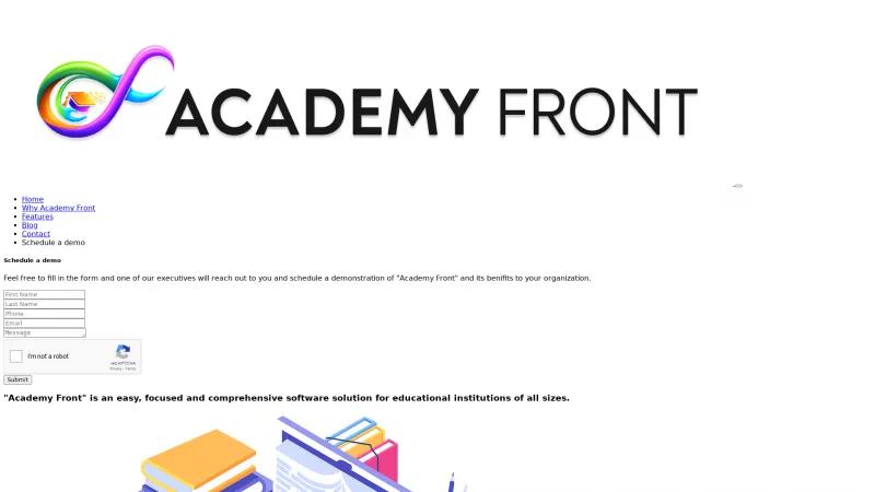 Homepage of Academy Front