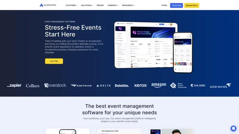 Homepage of Accelevents