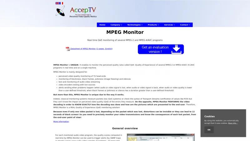 Homepage of MPEG Monitor