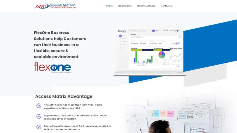 Homepage of FlexOne