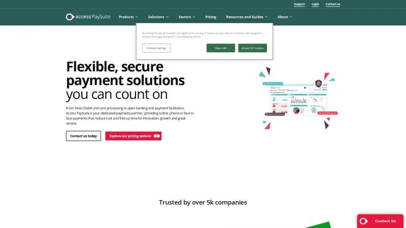 Homepage of Access PaySuite