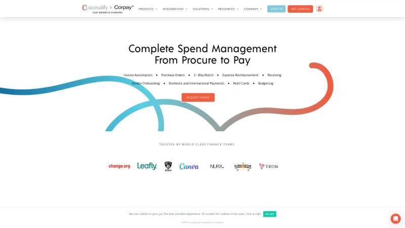 Homepage of Accrualify