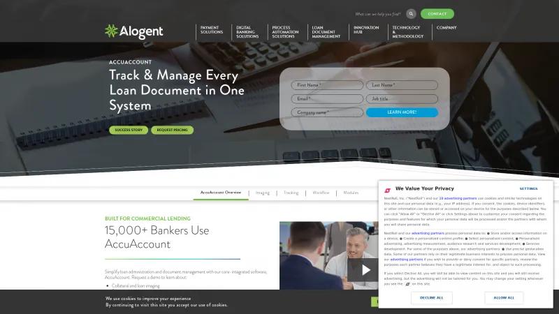 Homepage of AccuAccount