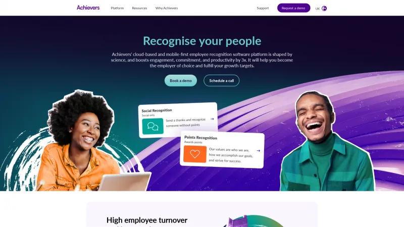 Homepage of Achievers