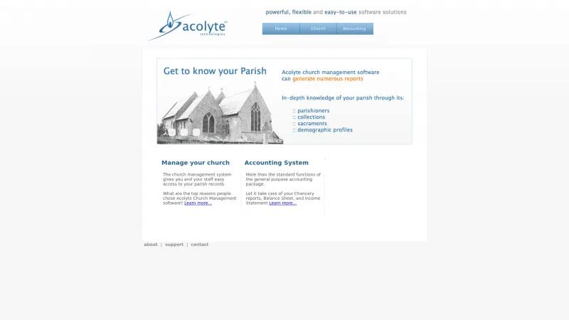 Homepage of Acolyte Church