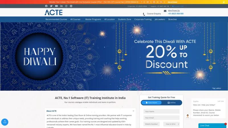 Homepage of ACTE