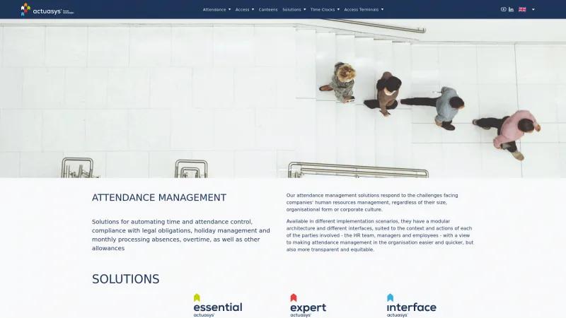 Homepage of Actuasys