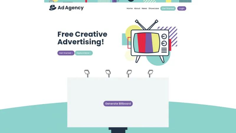 Homepage of Ad Agency