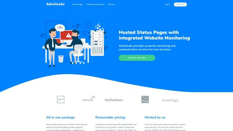 Homepage of AdminLabs