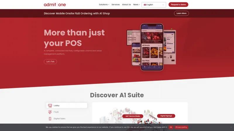 Homepage of Admit One