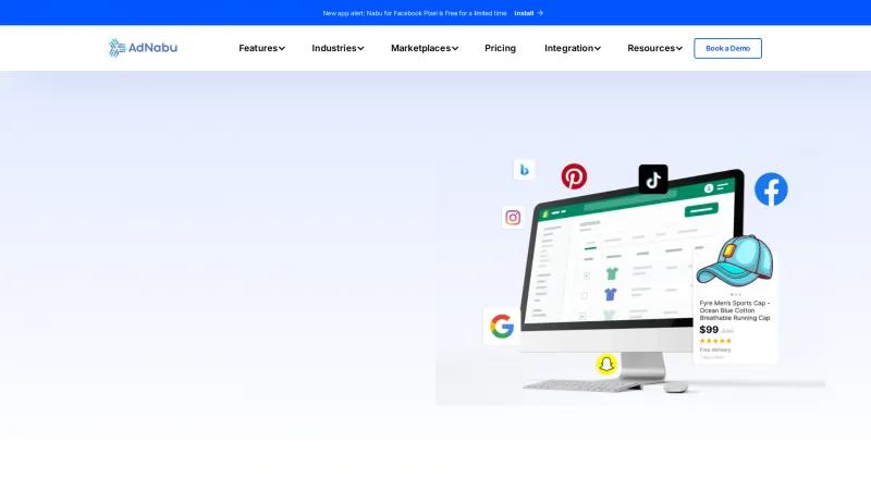 Homepage of AdNabu