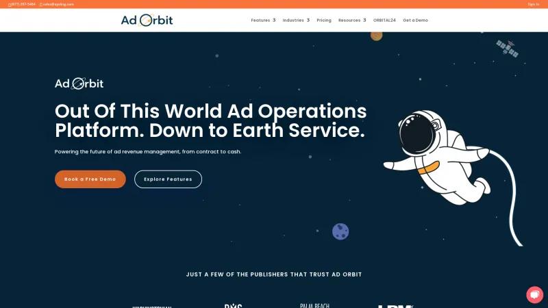 Homepage of Ad Orbit