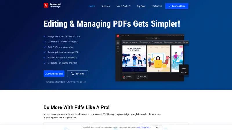 Homepage of Advanced PDF Manager