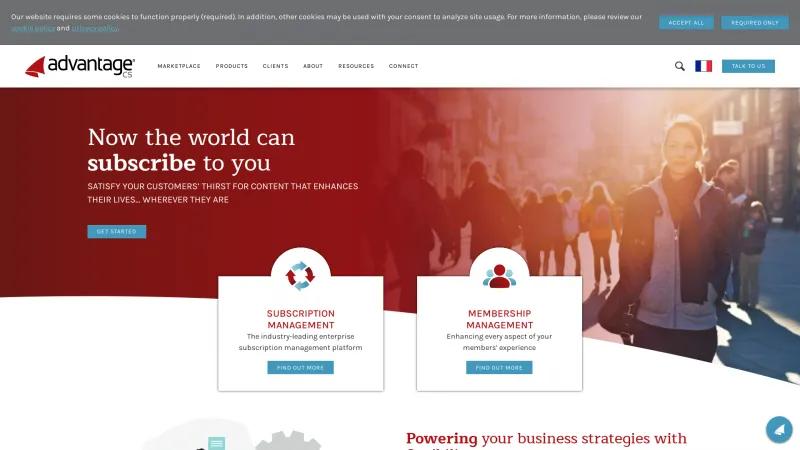 Homepage of Advantage