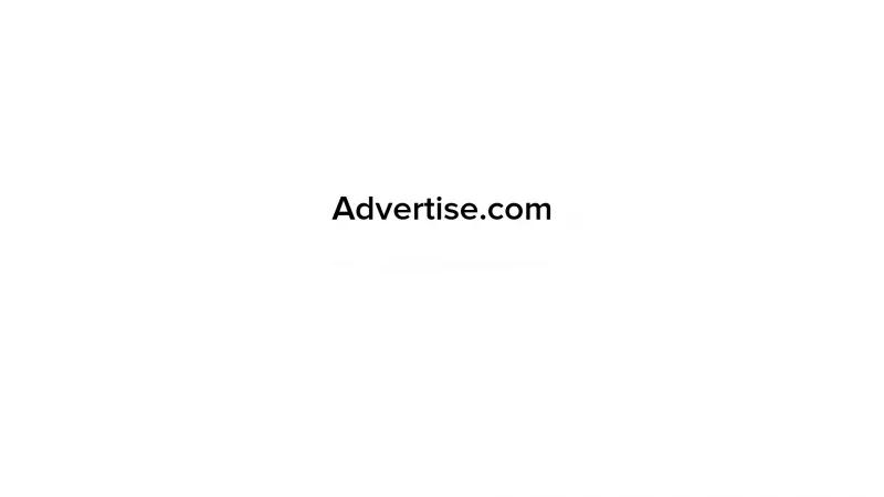 Homepage of Advertise.com