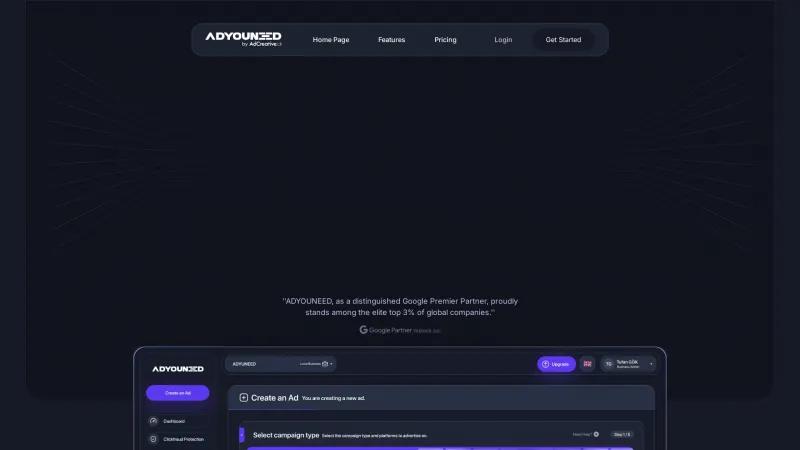 Homepage of ADYOUNEED