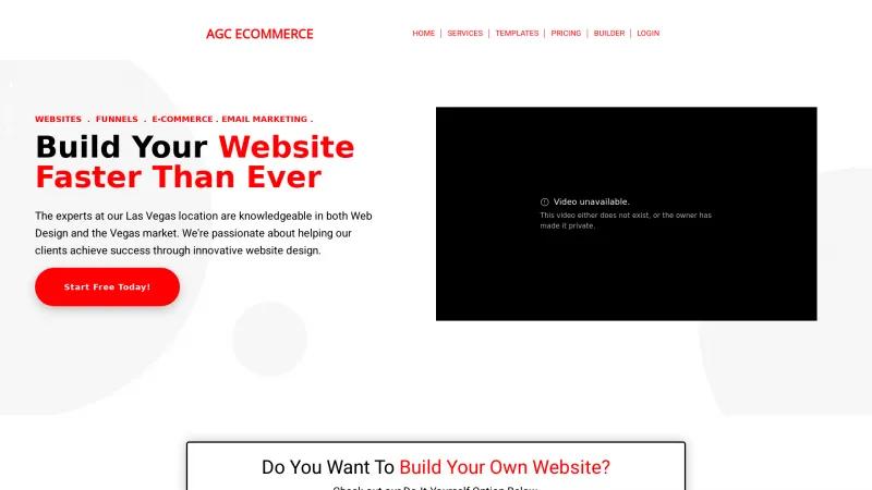 Homepage of AGC ECOMMERCE