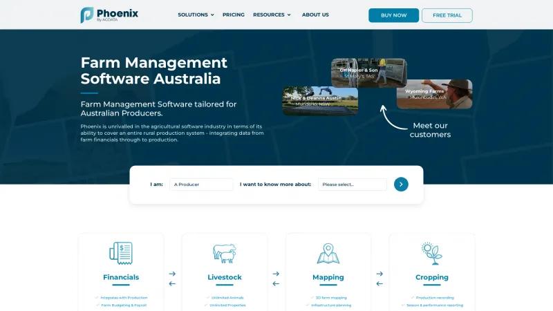 Homepage of Phoenix By AGDATA