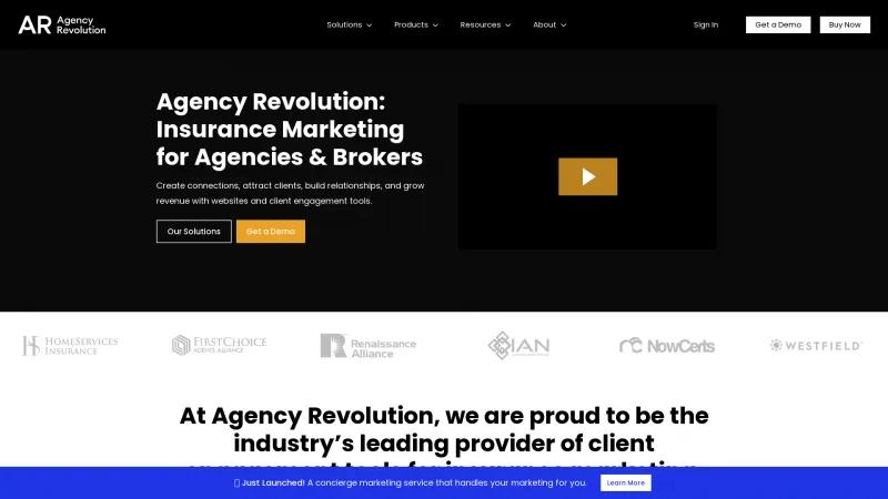 Homepage of Agency Revolution Fuse