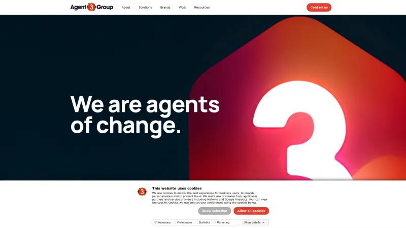 Homepage of Agent3