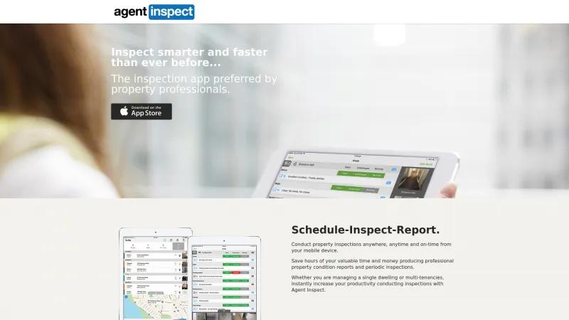 Homepage of AgentInspect