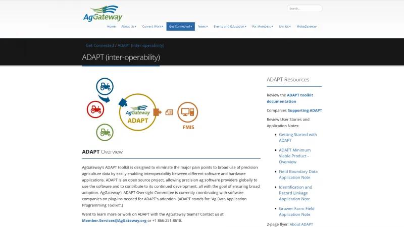 Homepage of ADAPT