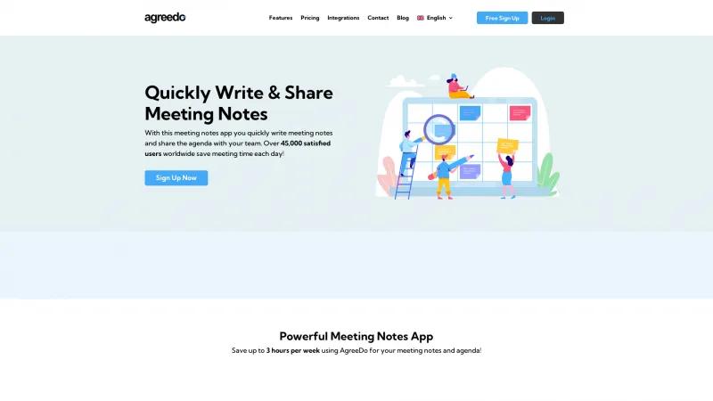 Homepage of AgreeDo