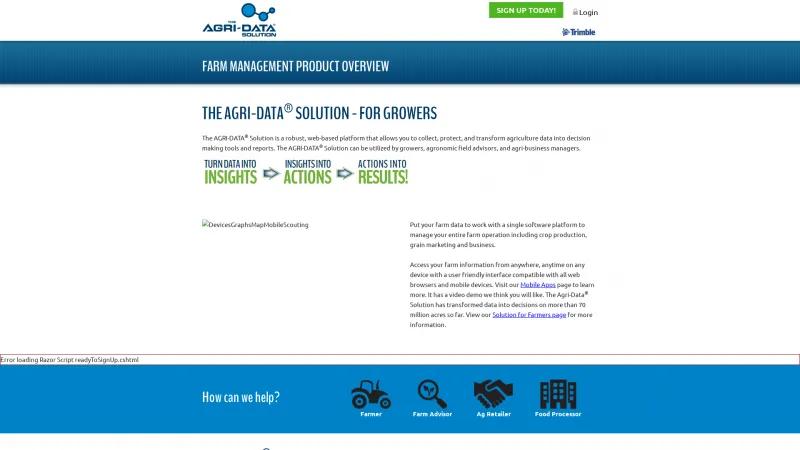 Homepage of Agri-Data