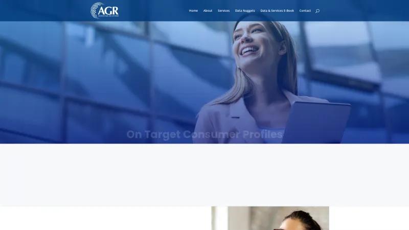 Homepage of AGR Marketing Solutions