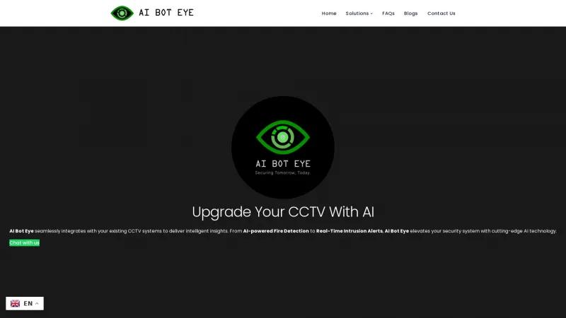 Homepage of AI Bot Eye