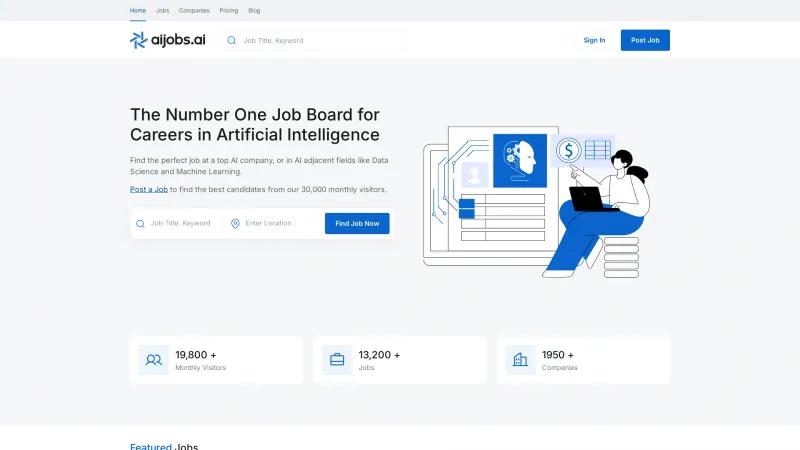 Homepage of AIJobs