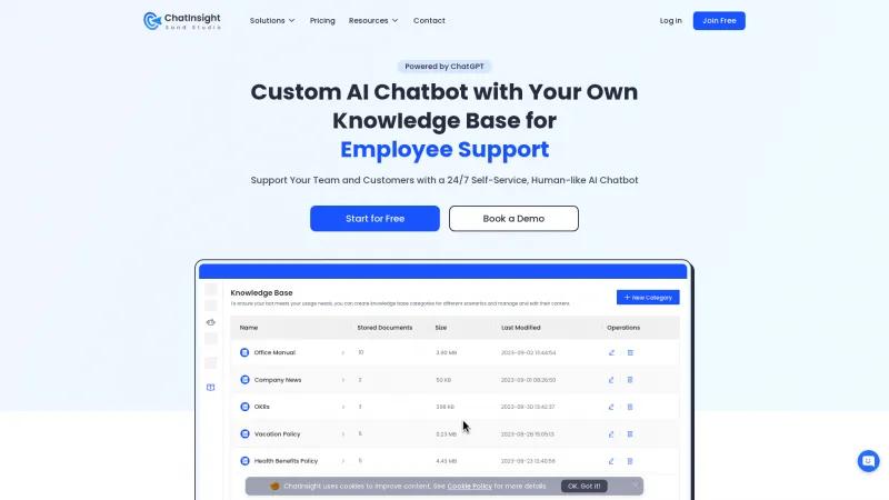 Homepage of ChatInsight.AI